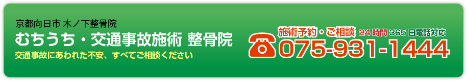 交通事故にあわれた不安、すべてご相談ください 電話075-931-1444